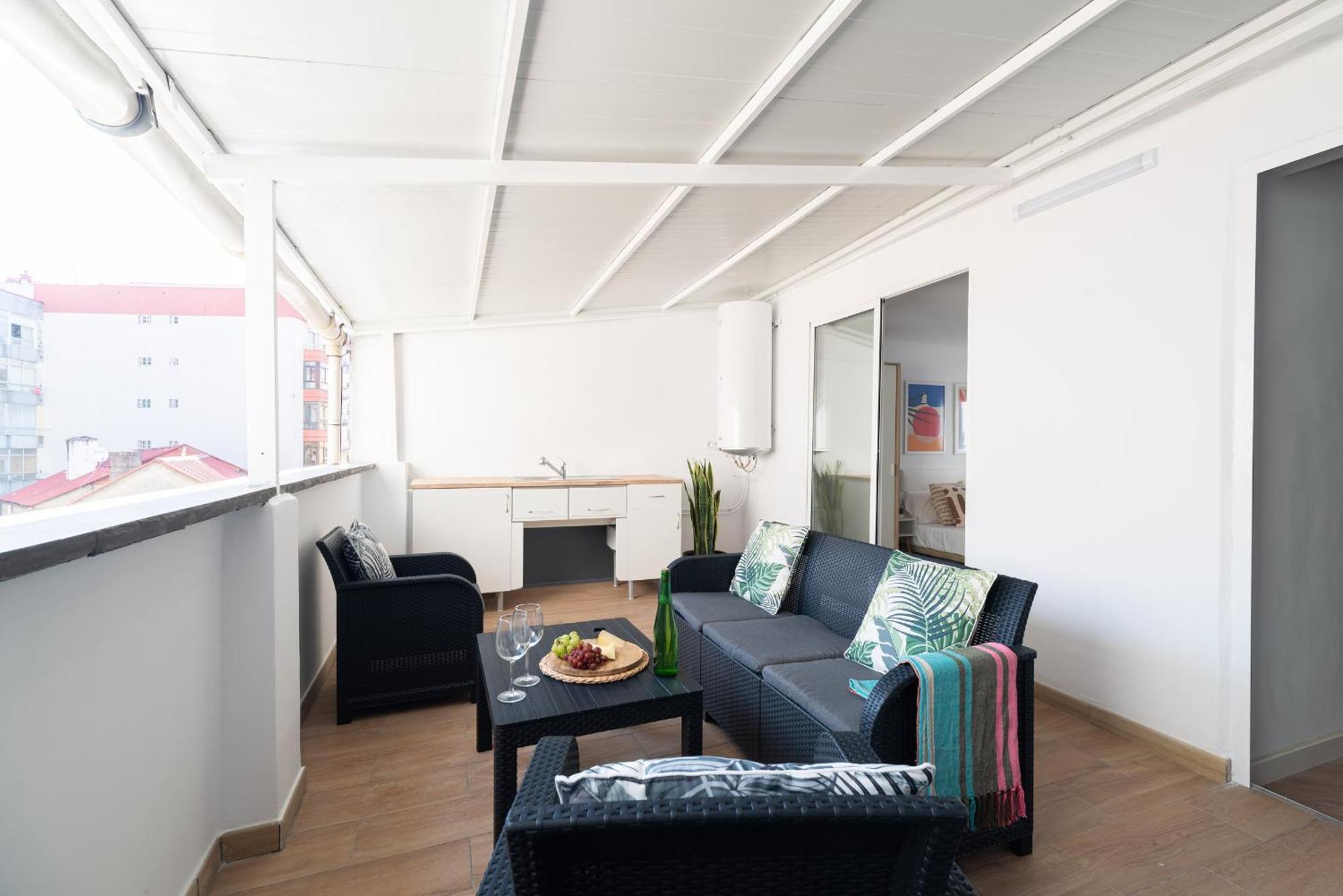 Apartamento Gran Atico Con Terraza Vigo Exterior foto